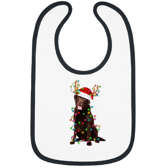 Labrador Lab Dog Christmas Labrador Retriever Dog Chocolate Lab Lover 3 Bibs