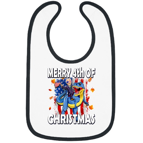 Merry 4th of Christmas Funny Joe Biden Christmas 106 Bibs