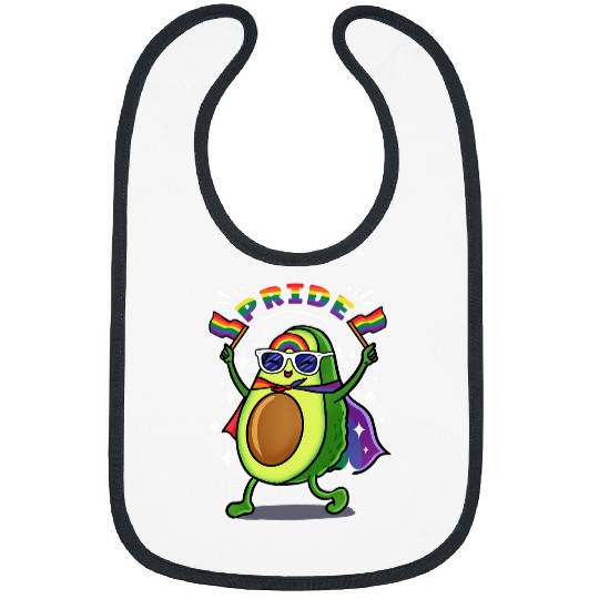 LGBT Pride Rainbow Avocado 672 Gay LGBTQ Bibs