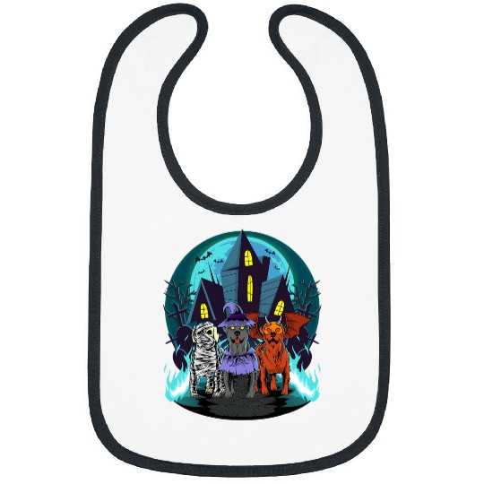 Labrador Lab Dog Halloween Labrador Retrievers Mummy Witch Devil Retriever Bibs