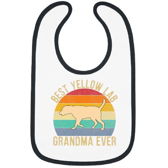 Labrador Lab Dog Yellow Lab Grandma Labrador Retriever vintages Retro Bibs