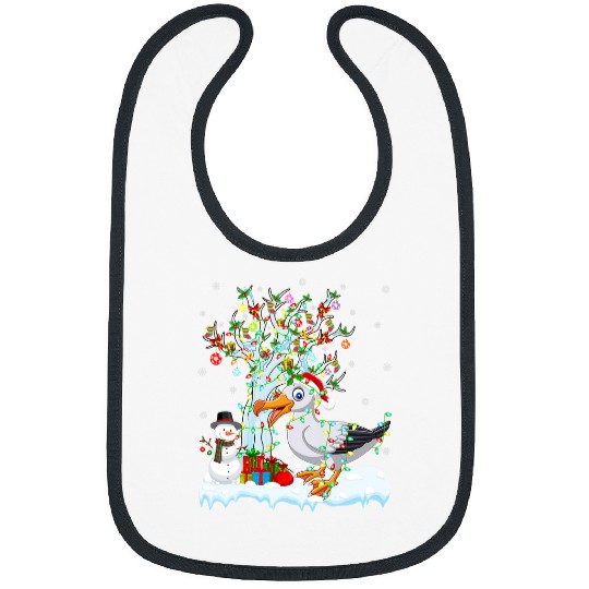 Seagull Lover Bird xmass Element Tree Lighting Seagull Christmas 27 Bibs