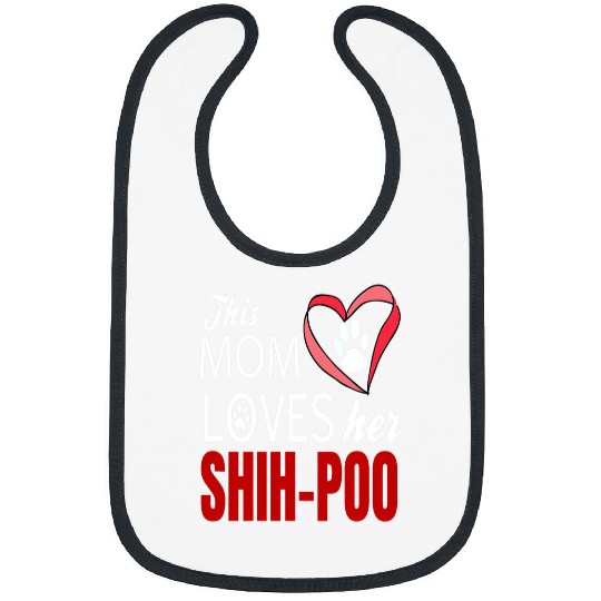Poodles ShihPoo Mom Love Poodle Shih Tzu Poodle dog Bibs