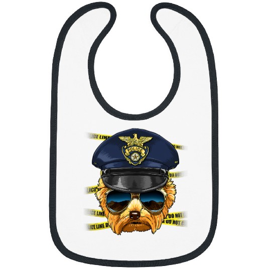 Yorkshire Terrier Police Yorkshire Terrier K9 Dog Lover 40 Yorkie Bibs
