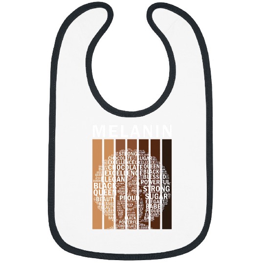 Proud Of My Melanin BHM Black Lives Matter Afro Women Girls Bibs