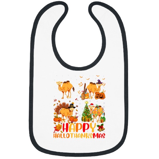 Llama Lover Halloween Thanksgiving Christmas Camel Hallothanksmas Bibs
