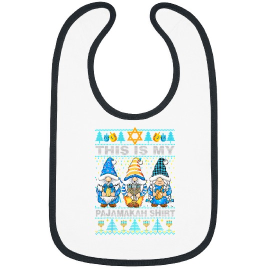 Three Gnome Hanukkah This Is My Pajamakah Boys Girls1237 Bibs
