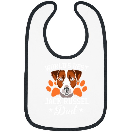 Worlds bests Jack Russel Dad Dog Owners Walking Dog 3 Bibs