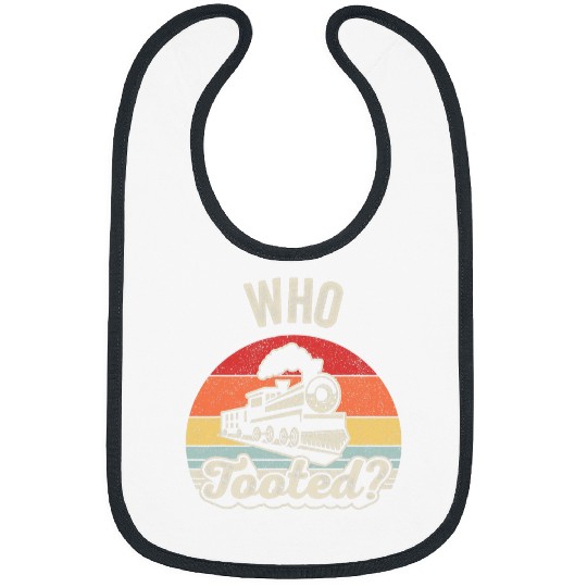vintages Retro Who Tooted Funny Train Lovers Railroad Bibs