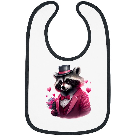 Raccoons Cute Valentines Day Raccoon Gifts Raccoon lovers Raccoon Bibs