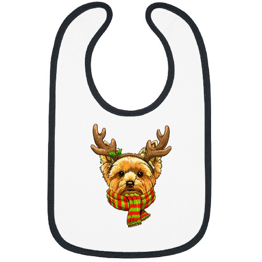 Yorkshire Terrier Dog Christmas Santa Clause Reindeer Xmas296 Yorkie Bibs