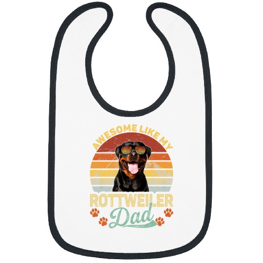 Dog Rottweiler Mens vintages Awesome Like My Rottweiler Dad Dog Dad Bibs