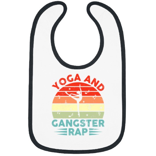 Namaste Yoga And Gangster Rap Funny Yoga Practitioner Rapping Fan Meditation Bibs