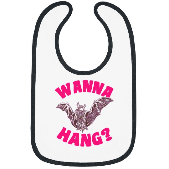 Wanna Hang Pastel Goth Bat Lover Halloween Occult Pagan 596 Bibs