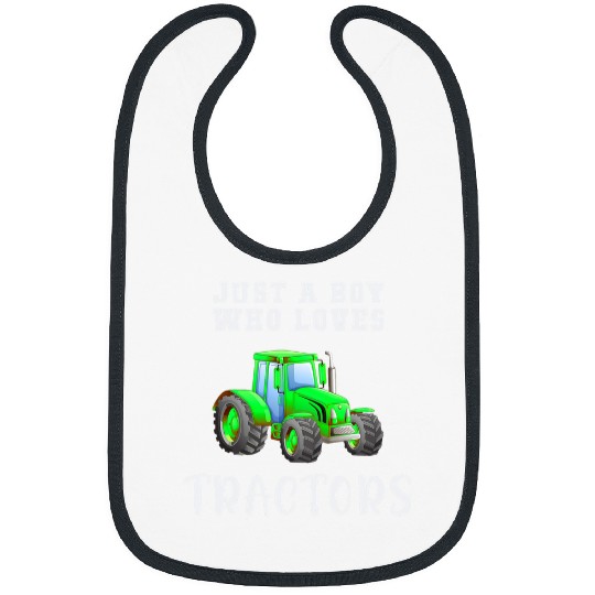 Tractor driving Kids Tractor Lover Just A Boy Who Loves Tractors Bibs