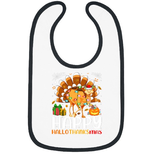 Llama Lover Camel Lover Halloween Christmas Happy Hallothanksmas Bibs