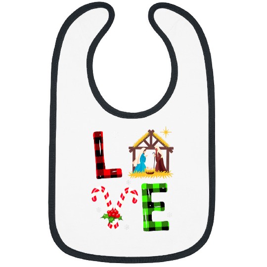 Christian Love Jesus Christmas Nativity With Candy Canes Story 12 Bibble Jesus Christ Bibs