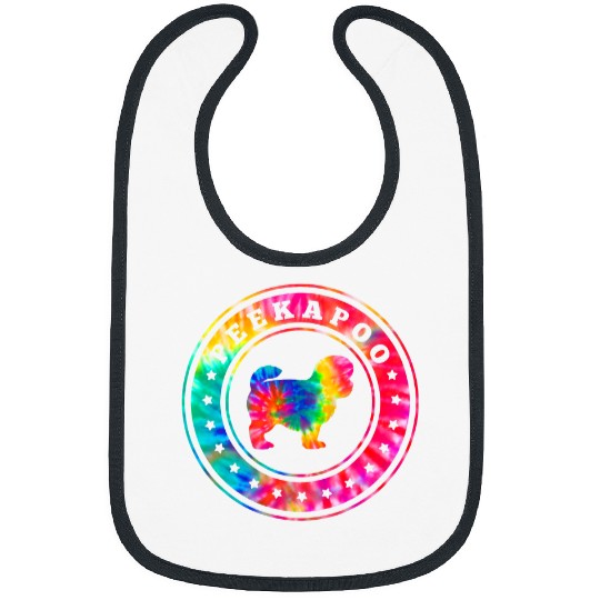 Tie Dye Peekapoo Dog Mom Dad Pet Lover Bibs