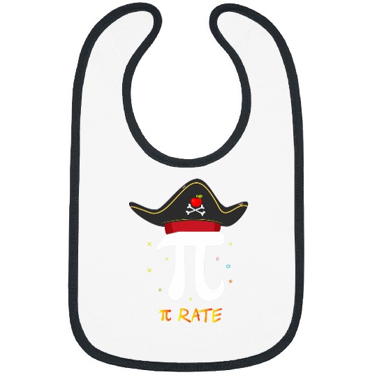 Pi Rate Pirate Hat Apple Math Lover Pi Day Teacher Student Bibs