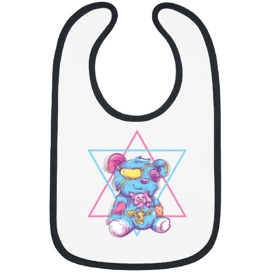Funny Bear Teddy Bear Anime Dark Magic Pagan Glitch Pastel Goth Cute Bears Bibs
