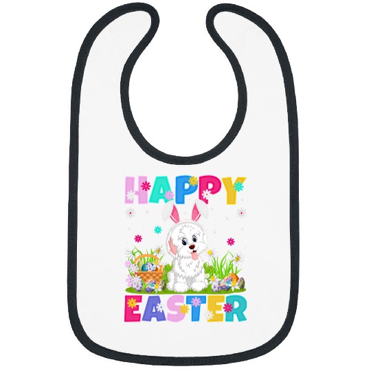 Dog Havanese Lover Happy Easter Bunny Havanese Easter Sunday Bibs