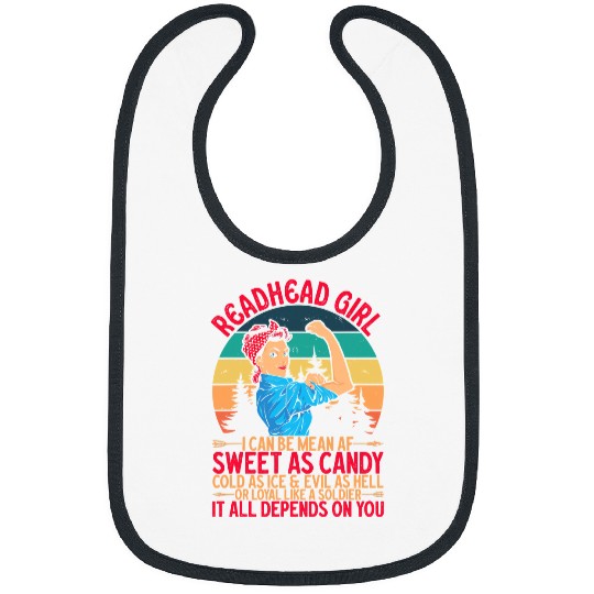 vintages Redhead Girl Women Empowerment Awareness Lifestyle 214 Bibs