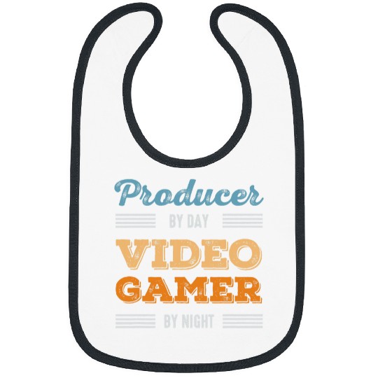 Producer Video Gamer 1980s Game Fan Retro Gaming 8bit Bibs