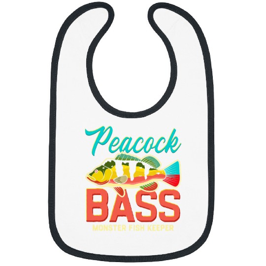 Fishing Peacock Bass Monster Fish Keeper Fishing Humor Fisherman Fisher Bibs