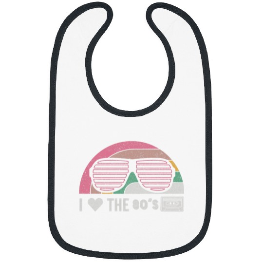 vintages Retro I Love The 80s Party 1 Bibs