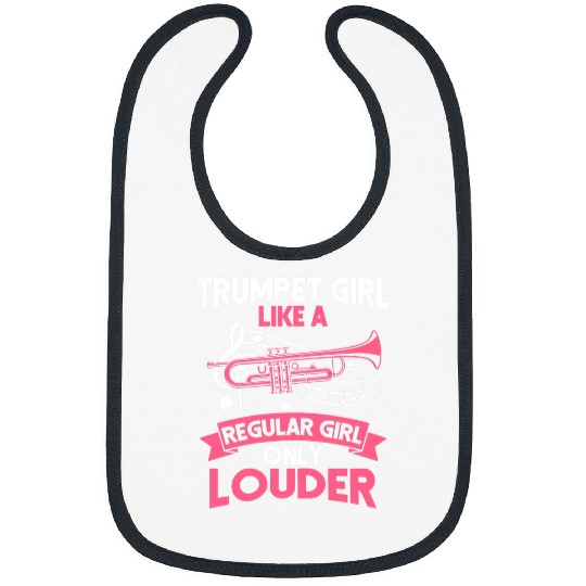 Trumpet Lover Girl Jazz Music Lover Bibs