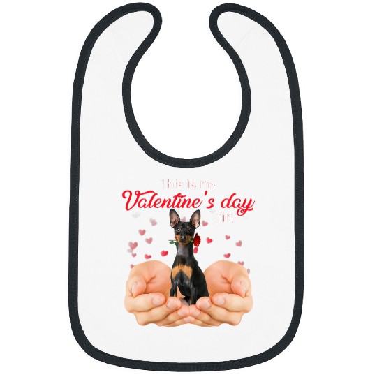 Cute Miniature Pinscher This Is My Valentines Day Pajama Bibs