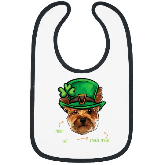 Yorkshire Terrier Funny St Patricks Day Yorkshire Terrier Dog Yorkie Irish Yorkie Bibs