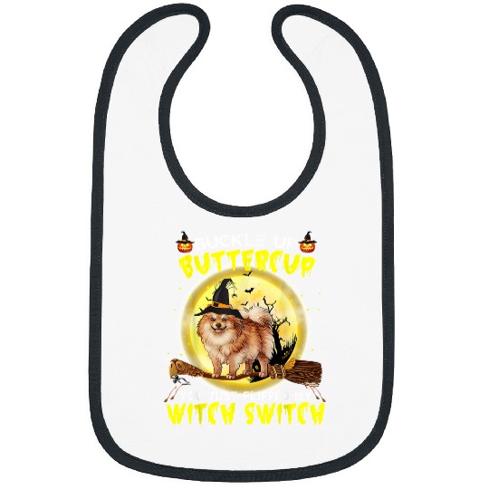 Dog Pomeranian Buckle Up Buttercup Pomeranian Dog Halloween218 paw Bibs