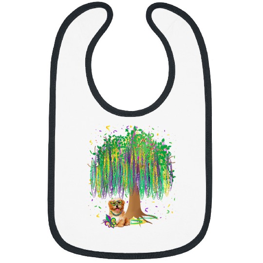 Dog Havanese Mardi Gras Havanese Bead Tree Bourbon Street Bibs