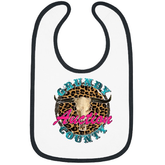 Skeletons Skulls Leopard Grundy County Auction Bull Skull Western Country Skull Bibs