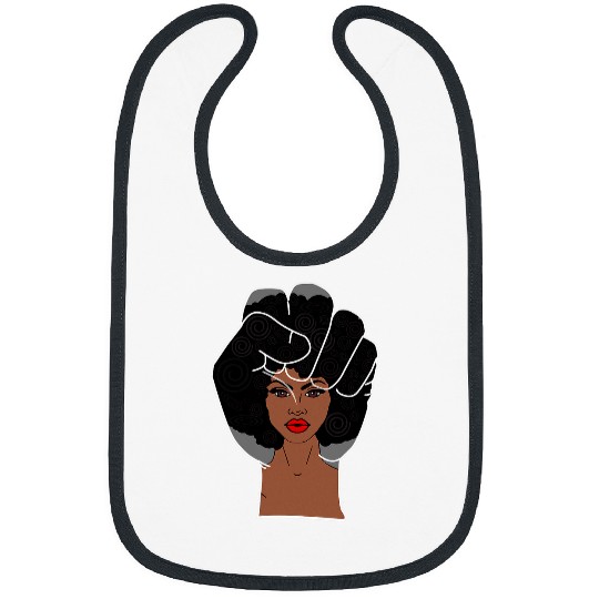 Black History Design for Women Educated Strong Melanin Queen Bibs