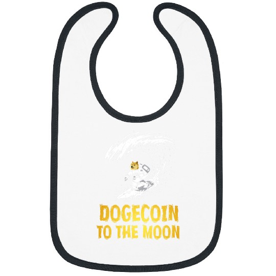 Surf Life Dogecoin to the Moon Surfing DogeCoin Crypto Currency Bibs