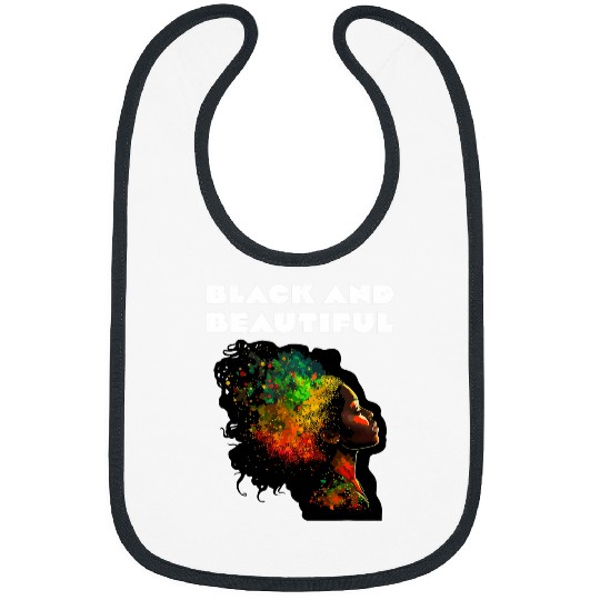 Black and Beautiful Woman Teacher Black History Month Bibs