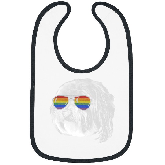 Dog Havanese Pride Month Havanese Rainbow Flag Bibs