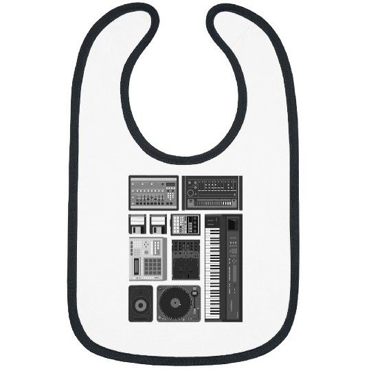 Old School Hip Hop Rap Music Beat Maker Bibs