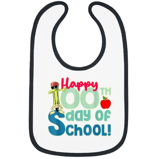 Student Boys Girls Kids Gift 100th Day 100 Days Of School Bibs