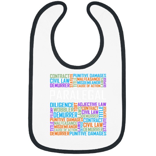 Paralegal Words Gift Paralegals Gifts Law Attorney Assistant Bibs
