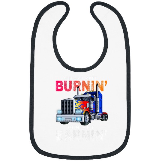 Funny Trucker Diesel Big Rig Semi Trailer Truck Driver Gift Bibs