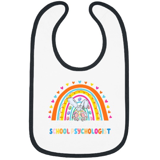 Every Bunnys Favorite School Psychologist Egg Boho Rainbow Bibs