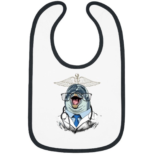 Doctor Dolphin Surgeon Physician Dr MD Marine Life Mammal Bibs