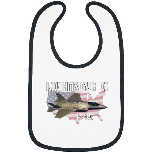 F35 Lightning II 5th Gen Stealth Jet Fighter Aviation Pilot Bibs