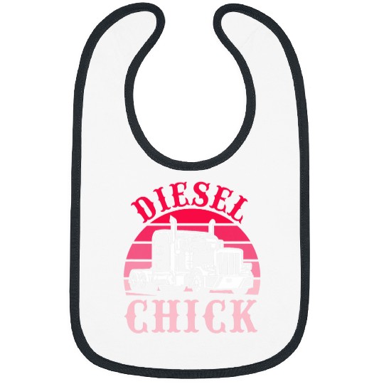 Big Rig Diesel Chick Trucking Funny Trucker Women Bibs