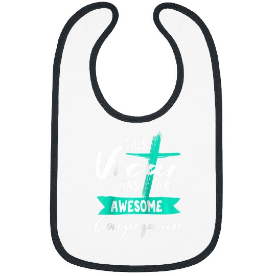 Awesome Vicar Congregation Funny Pastor Gag Gift Raglan Baseball Tee Bibs