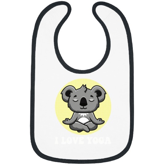 Namaste Yoga Koala Koalafied I LOVE YOGAmeditating koala yogi Bear Lover Meditation Bibs