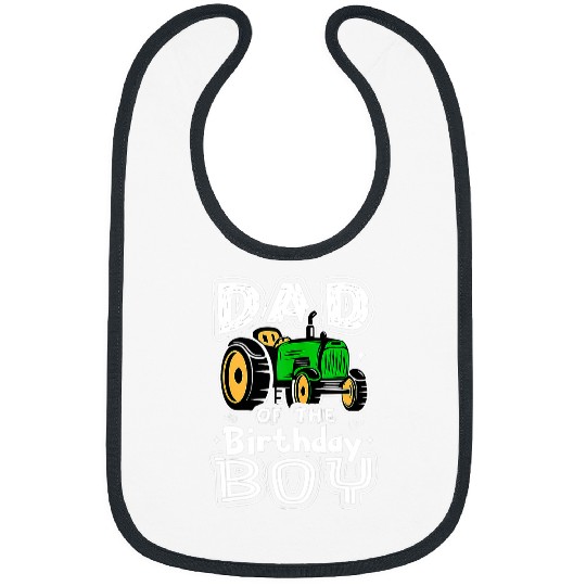 Tractor driving Dad Of The Birthday Boy Tractor Farm Party Tee Bibs